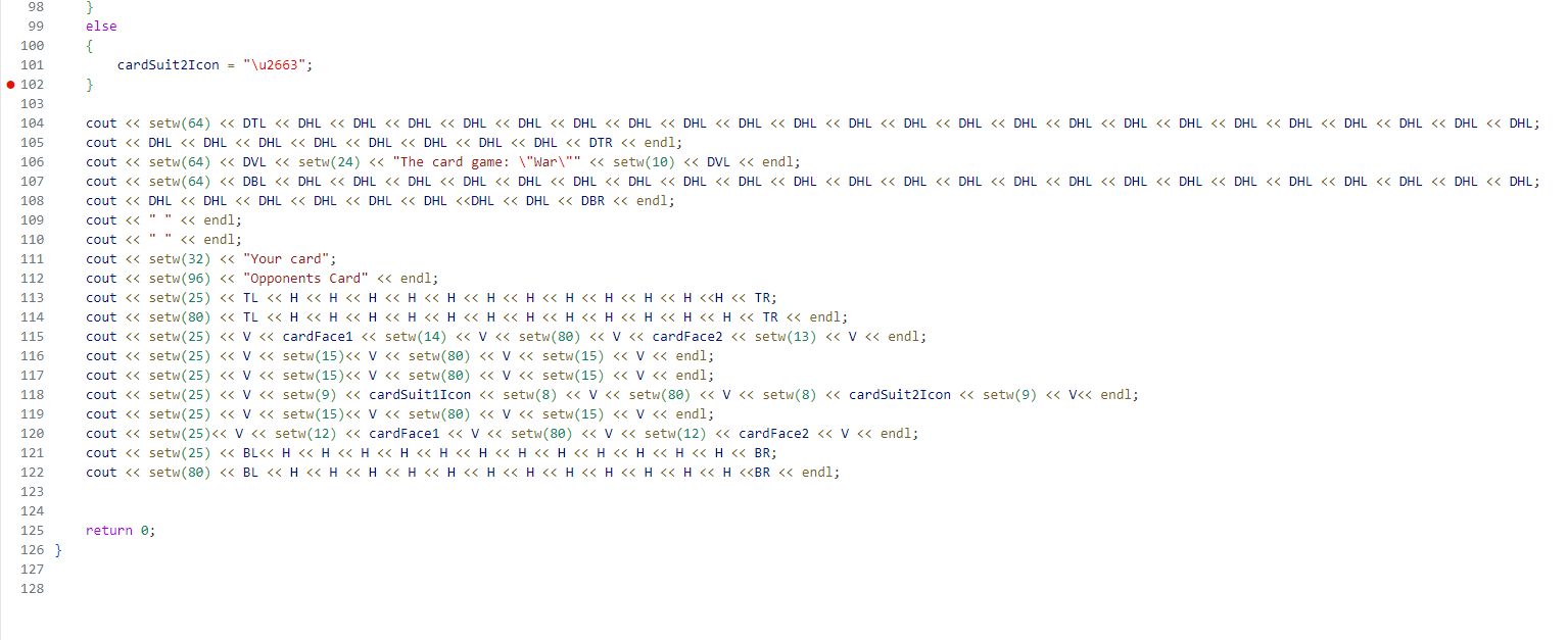 Solved Create a new file named war9.cpp and copy the | Chegg.com