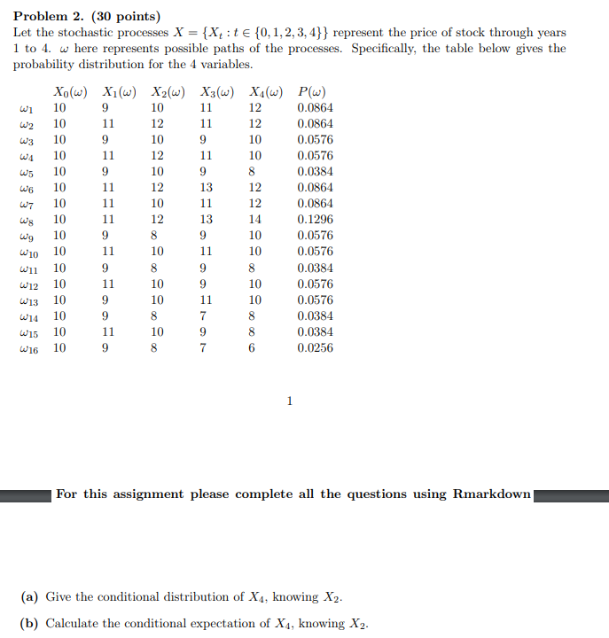 Solved Problem 2 30 Points Let The Stochastic Processes 3560