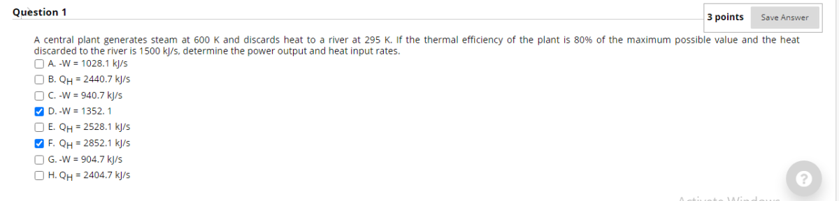 Solved Question 1 3 points Save Answer A central plant | Chegg.com
