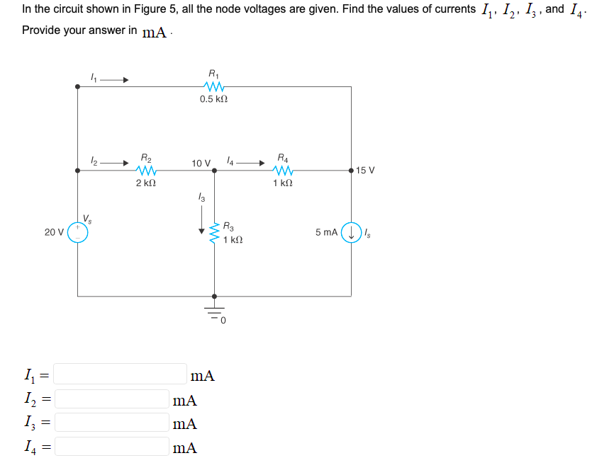 Solved In the circuit shown in Figure 5, all the node | Chegg.com