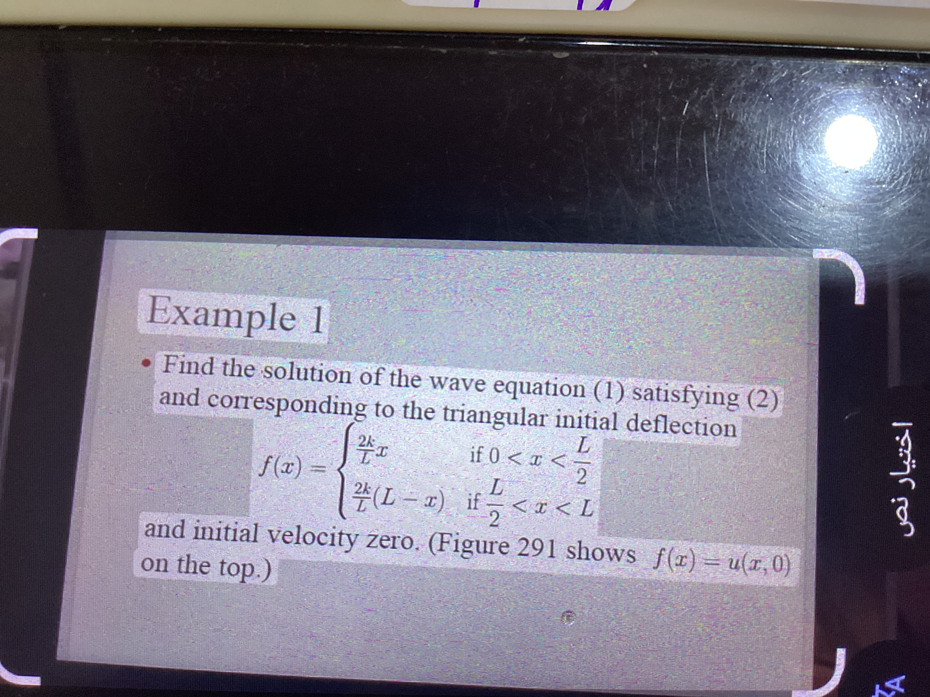 Solved Example 1Find the solution of ﻿the wave equation (1) | Chegg.com
