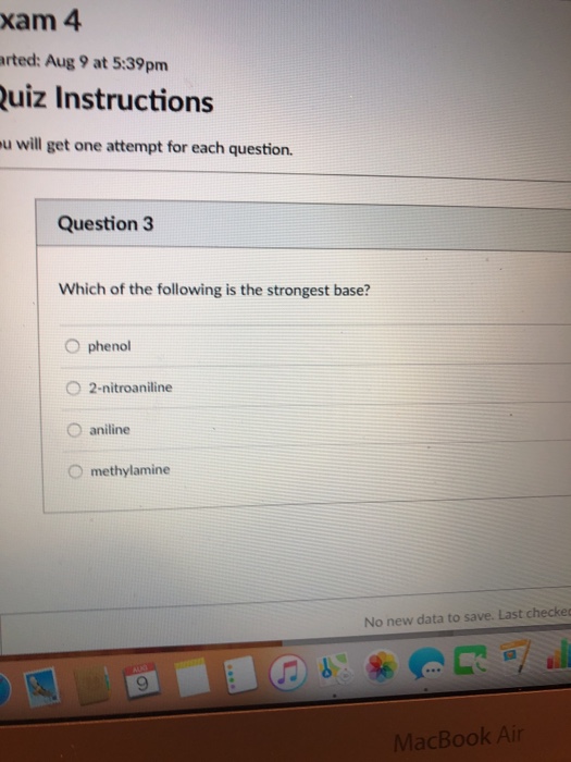 Solved xam 4 arted: Aug 9 at 5:39pm uiz Instructions u will | Chegg.com