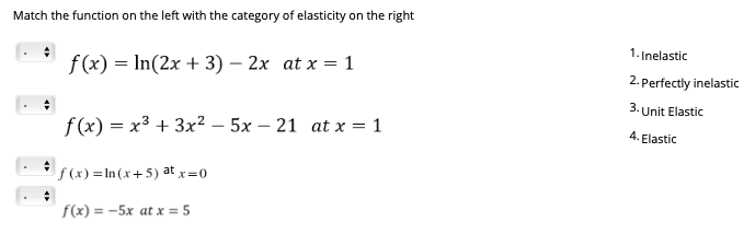 Solved Match the function on the left with the category of | Chegg.com