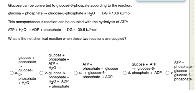 Solved Glucose can be converted to glucose-6-phospate | Chegg.com