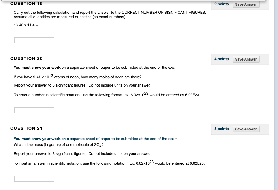 Solved 2 points Save Answer QUESTION 19 Carry out the | Chegg.com