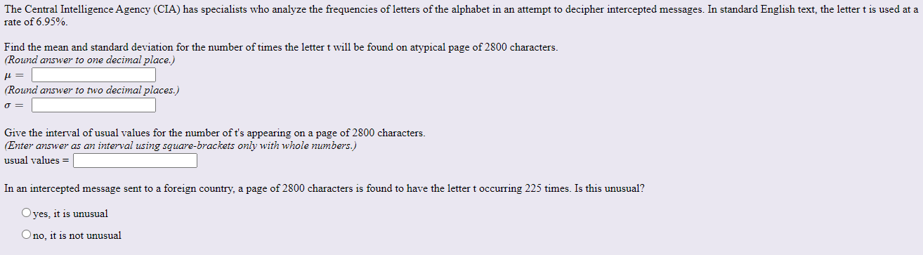 Solved The Central Intelligence Agency (CIA) has specialists | Chegg.com
