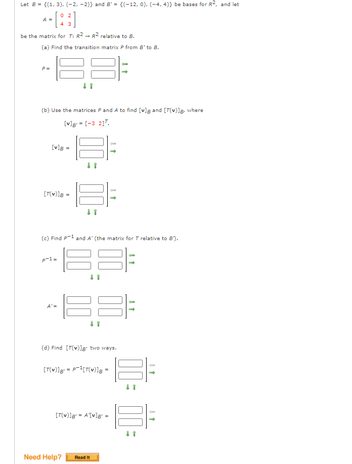 Solved linear algebra please answer both of the question | Chegg.com
