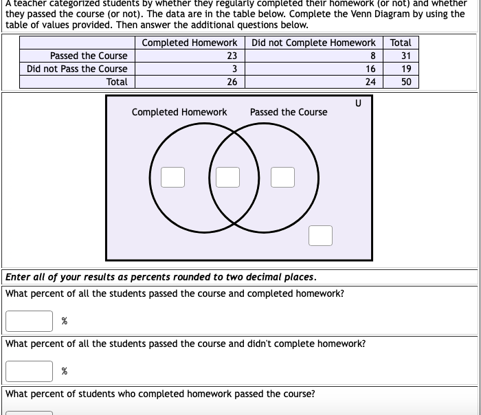 Solved A teacher categorized students by whether they | Chegg.com