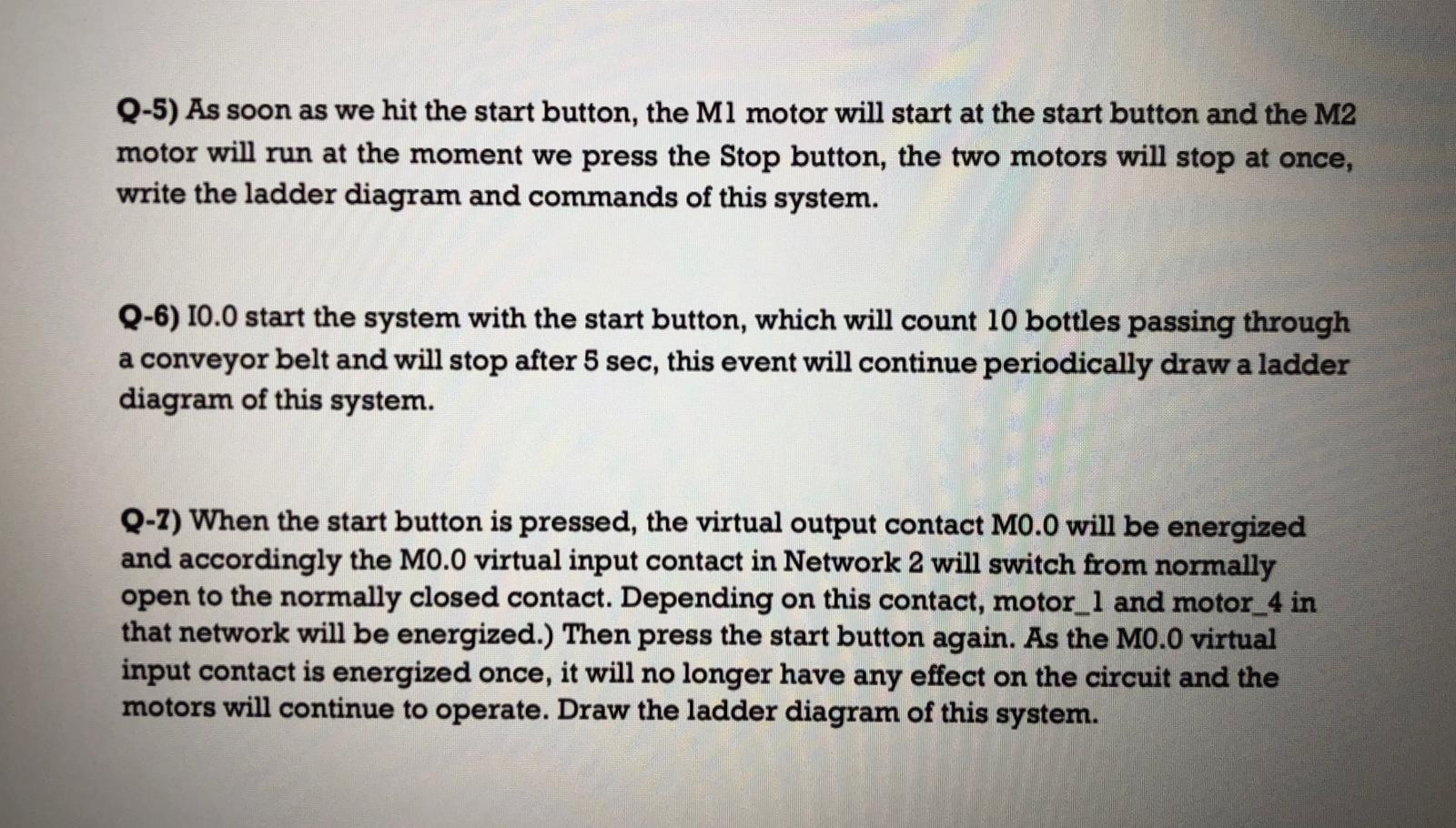 Solved Q-5) As soon as we hit the start button, the Mi motor | Chegg.com