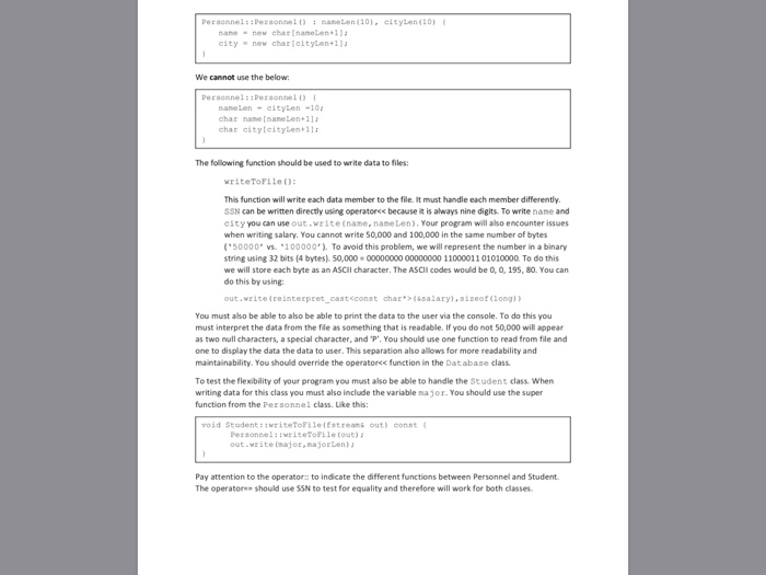 Solved For this assignment you will attempt to store records | Chegg.com