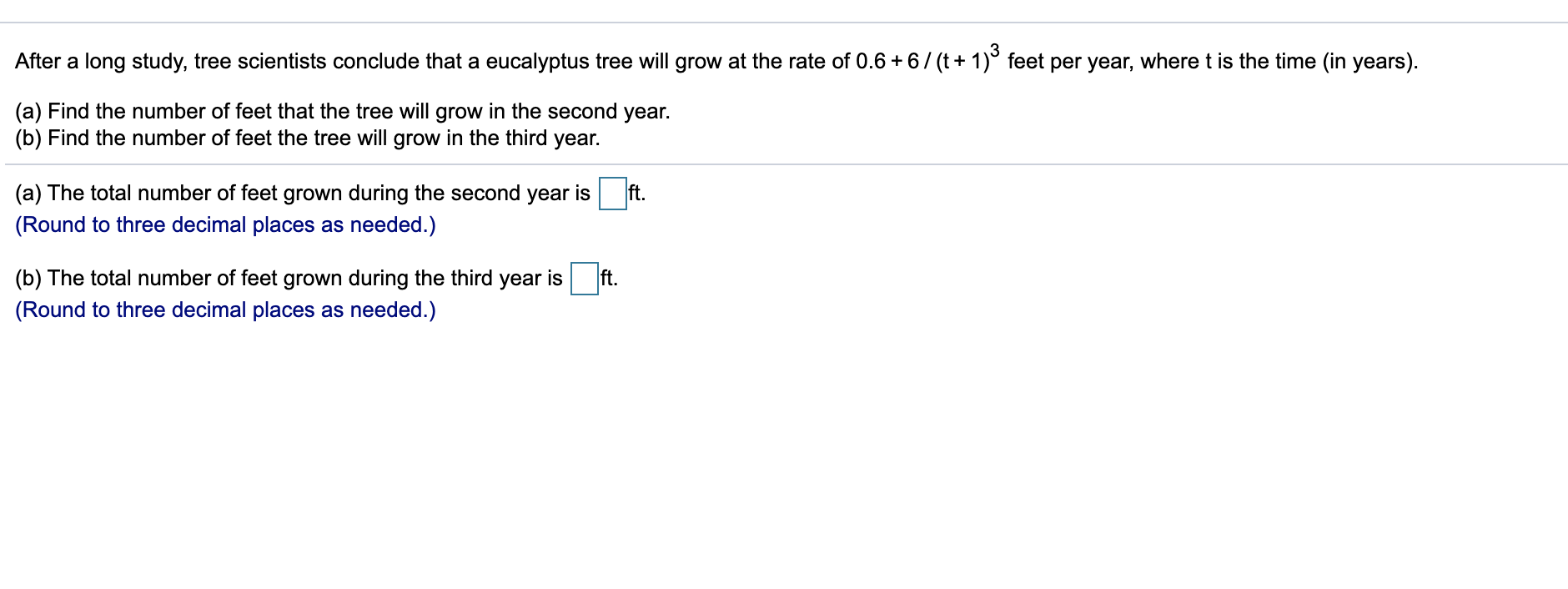 Solved After a long study, tree scientists conclude that a | Chegg.com