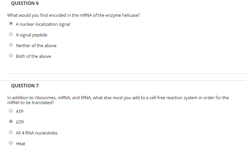 Solved 6. What would you find encoded in the mRNA of the | Chegg.com
