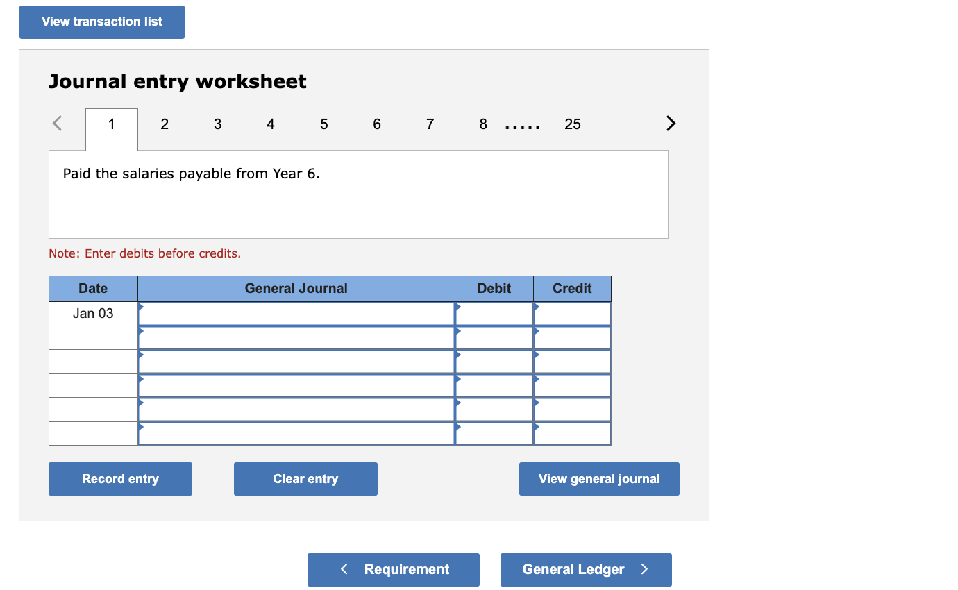 Journal entry worksheet
inote: c?icer aediss derore creaiss.