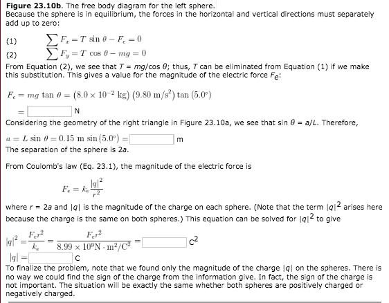 Solved Example 23.4 Find the Charge on the Spheres Problem | Chegg.com