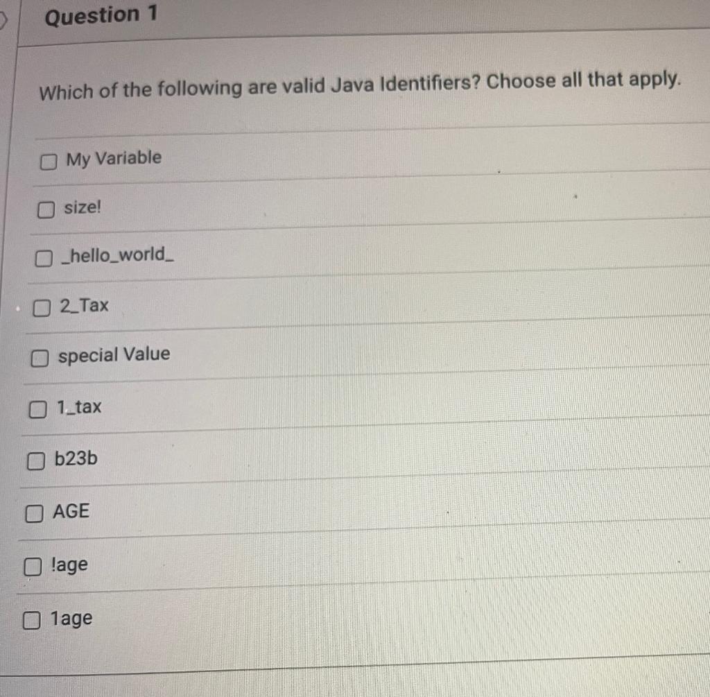 solved-question-1-which-of-the-following-are-valid-java-chegg