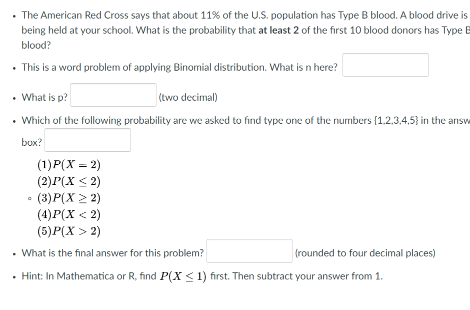 Solved • The American Red Cross Says That About 11% Of The | Chegg.com