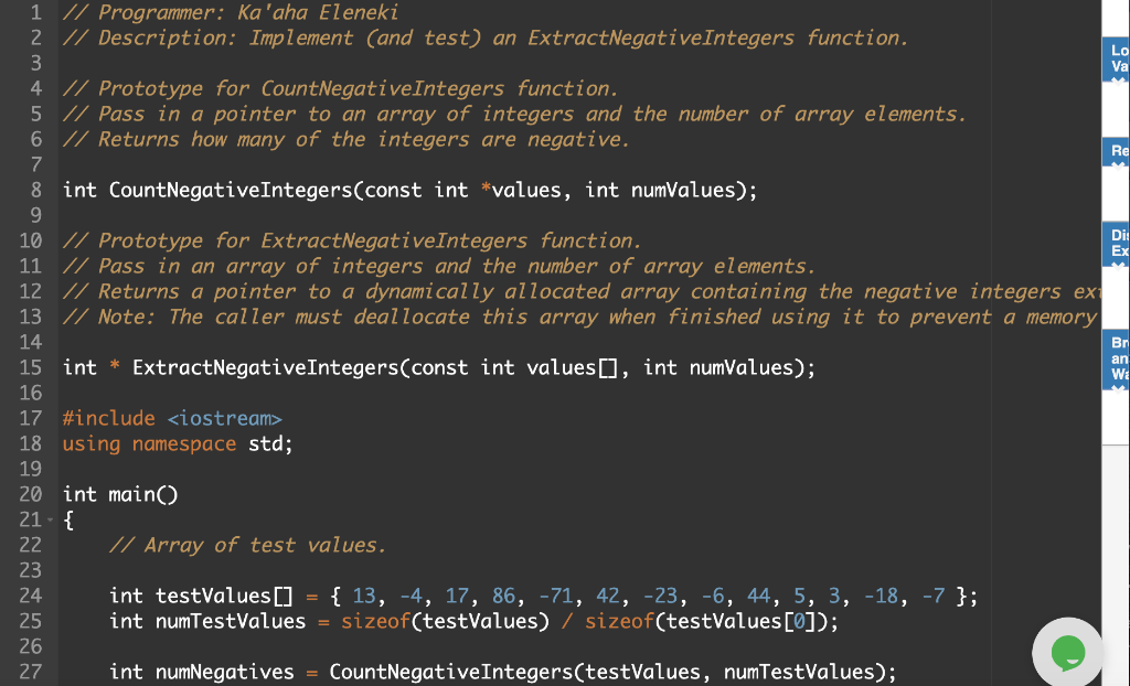 Solved I need help with my last part of code in extracting | Chegg.com