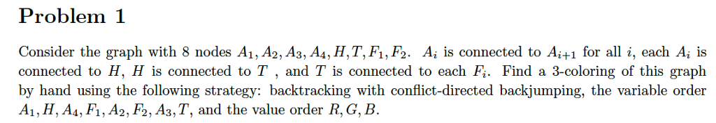Solved Problem 1 Consider the graph with 8 nodes A1, A2, | Chegg.com