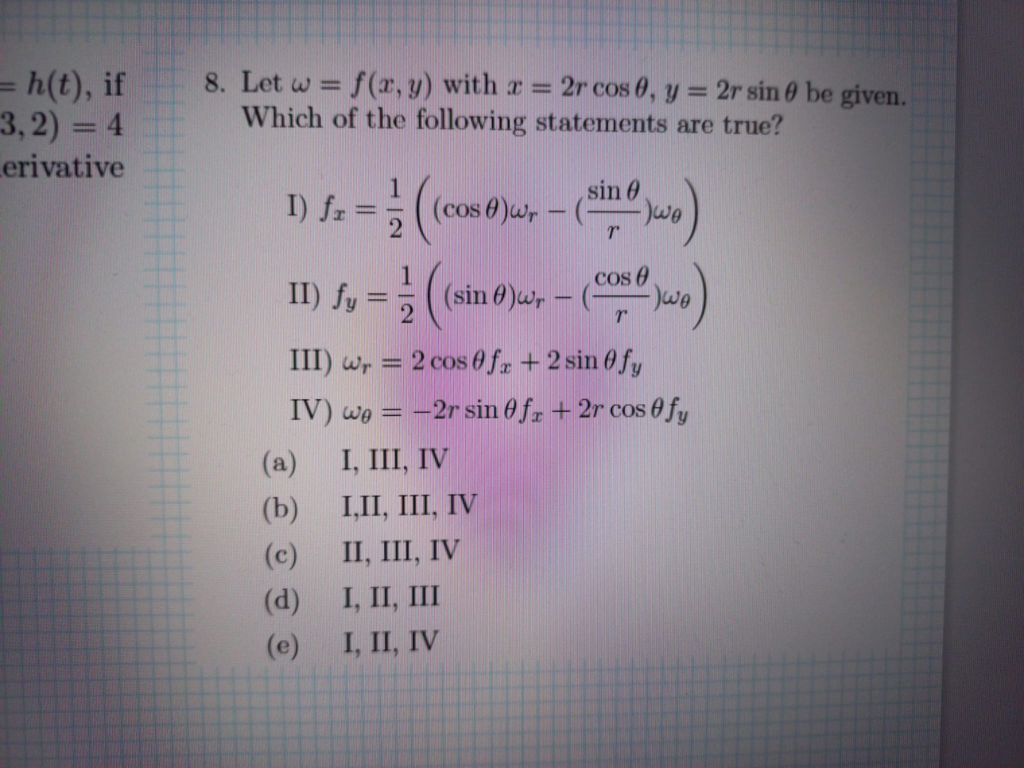 Solved 6 For The Functions Z F X Y X G T And Y H T If