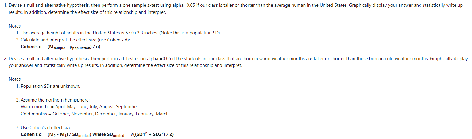 results. In addition, determine the effect size of | Chegg.com