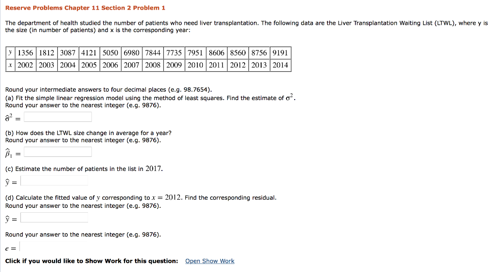 Solved Reserve Problems Chapter 11 Section 2 Problem 1 The | Chegg.com