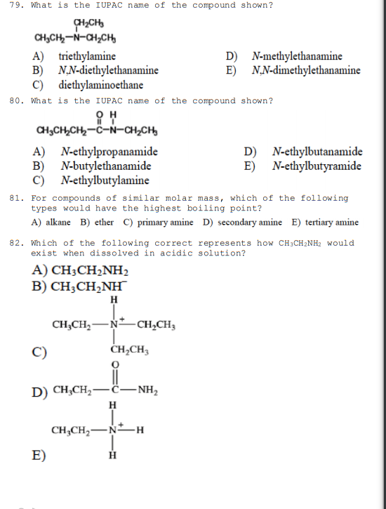 Solved 79. What is the IUPAC name of the compound shown? | Chegg.com