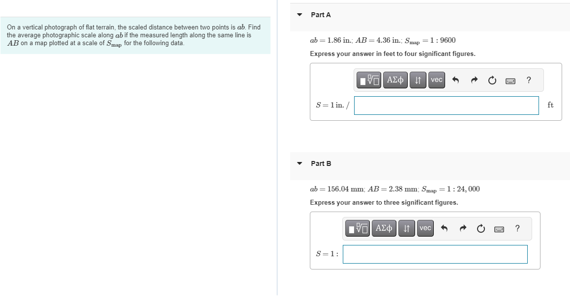 Solved On a vertical photograph of flat terrain, the scaled