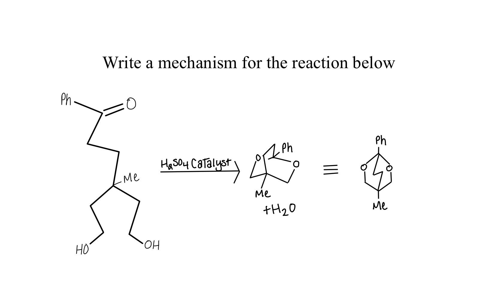 Solved Write A Mechanism For The Reaction Below Ph Ph Ph Chegg Com