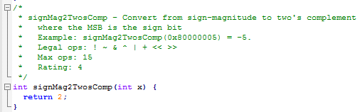 Hi, this is a bitwise operator practice homework | Chegg.com