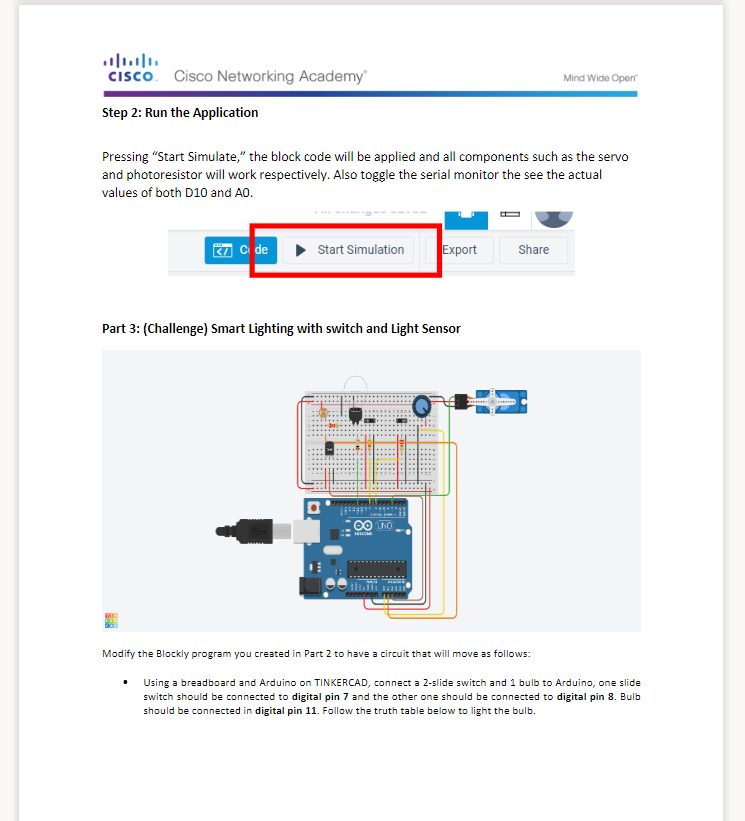 PT5 - LAB: Smart Lighting with sensor simulation | Chegg.com