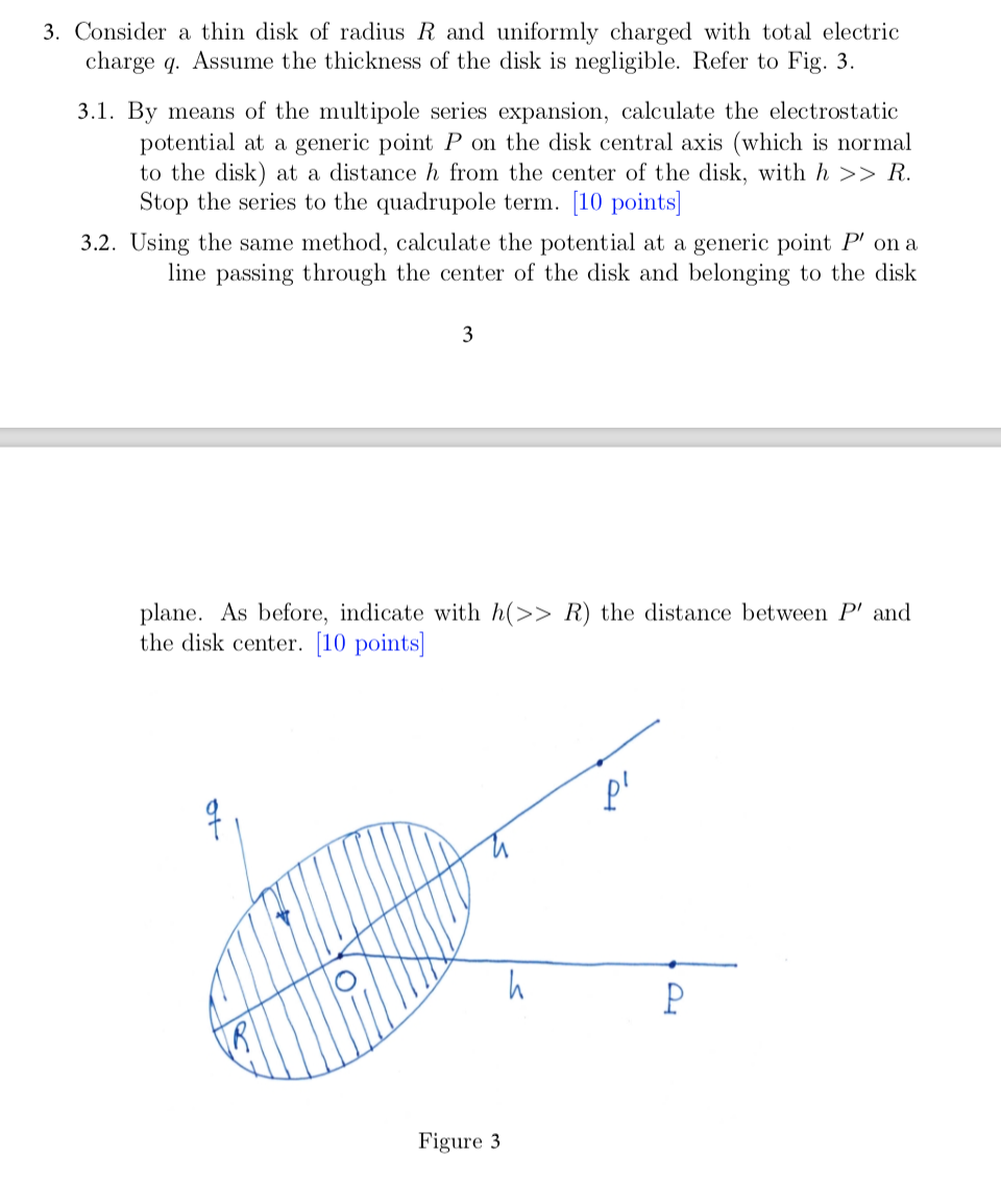 Solved 3. Consider A Thin Disk Of Radius R And Uniformly | Chegg.com ...