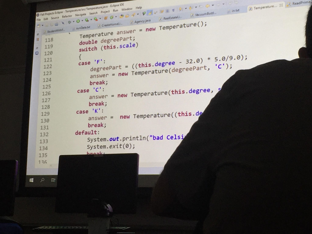 D read prime help temperature 3 fall projects eclipse - temperature/src/temperature jave. eclipse ide file edit source refact