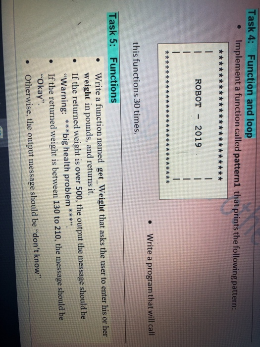 Solved Task 4: Function and loop Implement a function called | Chegg.com