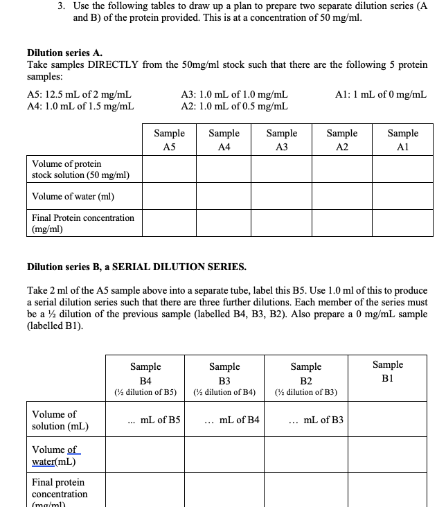 Solved 3. Use the following tables to draw up a plan to | Chegg.com