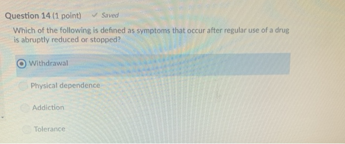 Solved Question 14 (1 point) Saved Which of the following is | Chegg.com