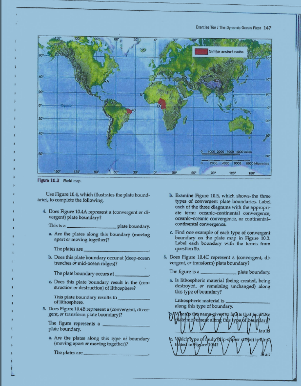 Solved EXERCISE 10 The Dynamic Ocean Floor AN GAEA ; > | Chegg.com