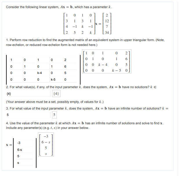 Solved Consider The Following Linear System, Ax=b, Which Has | Chegg.com