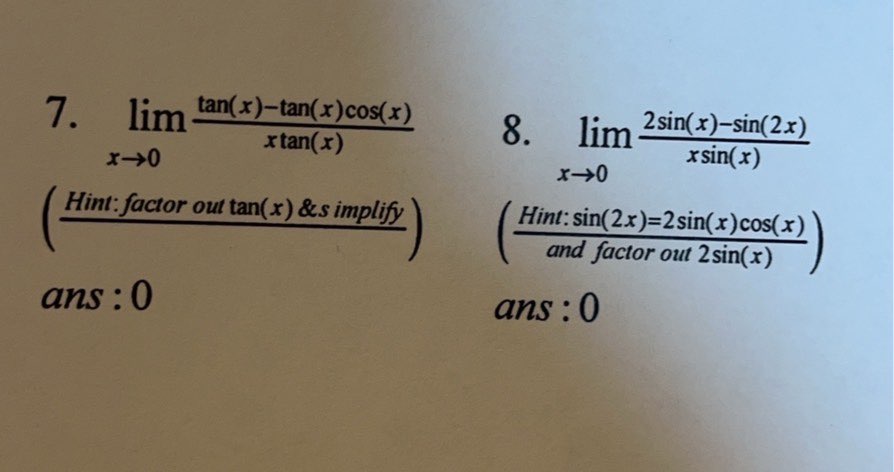 Solved please solve this 2 questionsSimplify each problem | Chegg.com