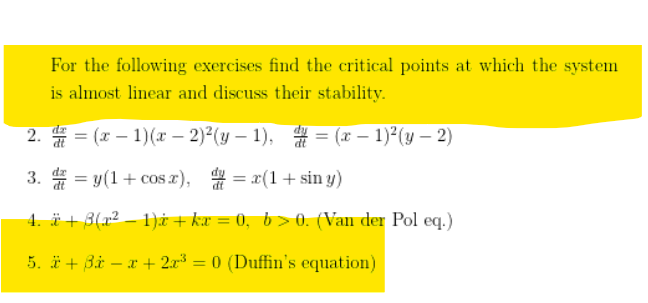 Solved For the following exercises find the critical points | Chegg.com