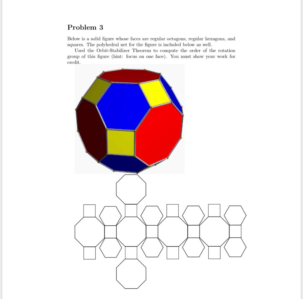 Solved Below is a solid figure whose faces are regular | Chegg.com