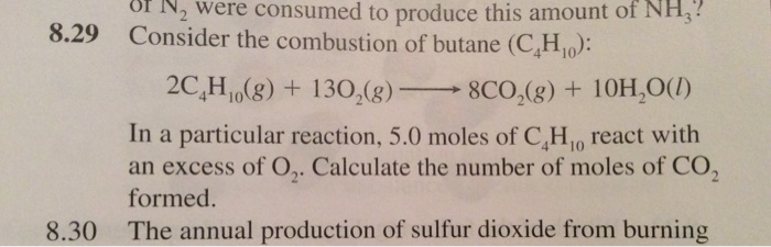 Solved Consider the combustion of of butane. In a particular | Chegg.com