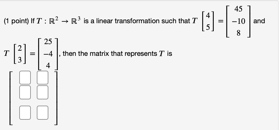 linear transformation problem solving