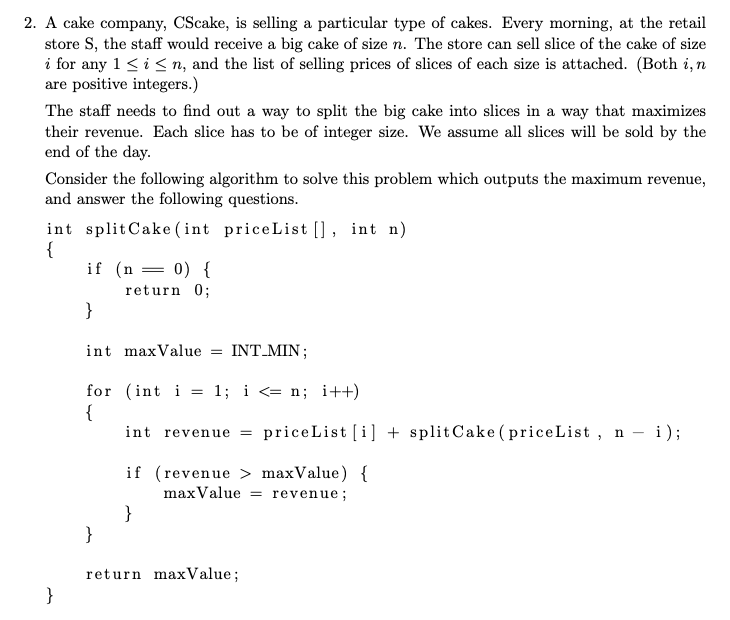 Solved Using DP, construct a faster version of the | Chegg.com