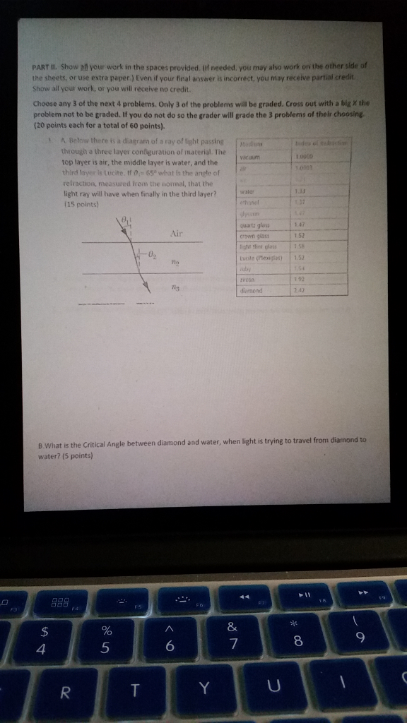 Solved PART I. Show all your work in the spaces provided. | Chegg.com
