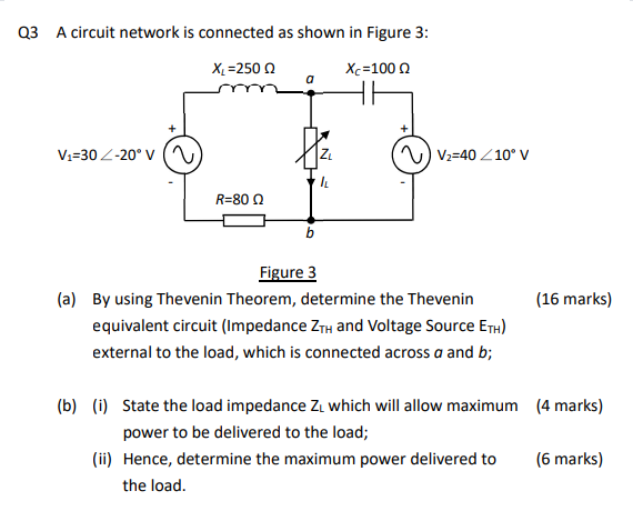 Solved Q3 A circuit network is connected as shown in Figure | Chegg.com
