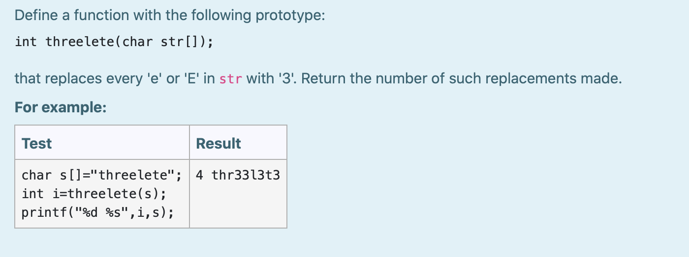 Solved Define a function with the following prototype: int | Chegg.com