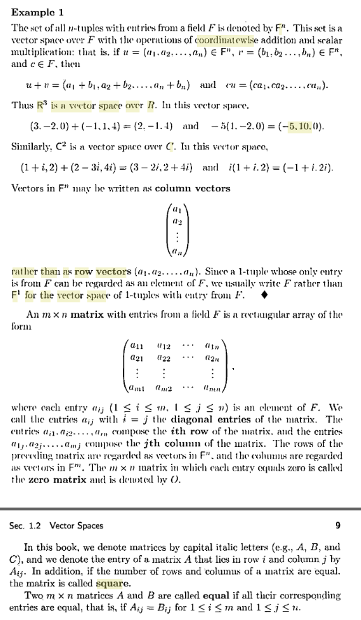 Solved Example 1 The set of all n tuples with entries from a