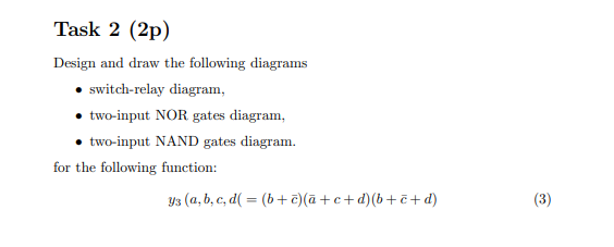 Solved Task 2 (2p) Design and draw the following diagrams • | Chegg.com
