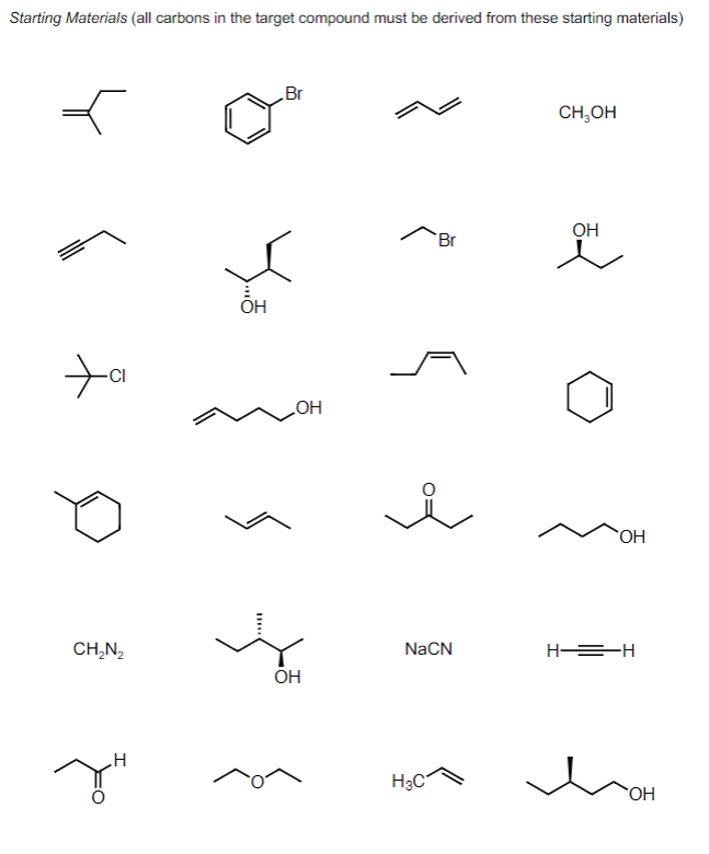 Solved Design routes for synthesizing the following targets. | Chegg.com