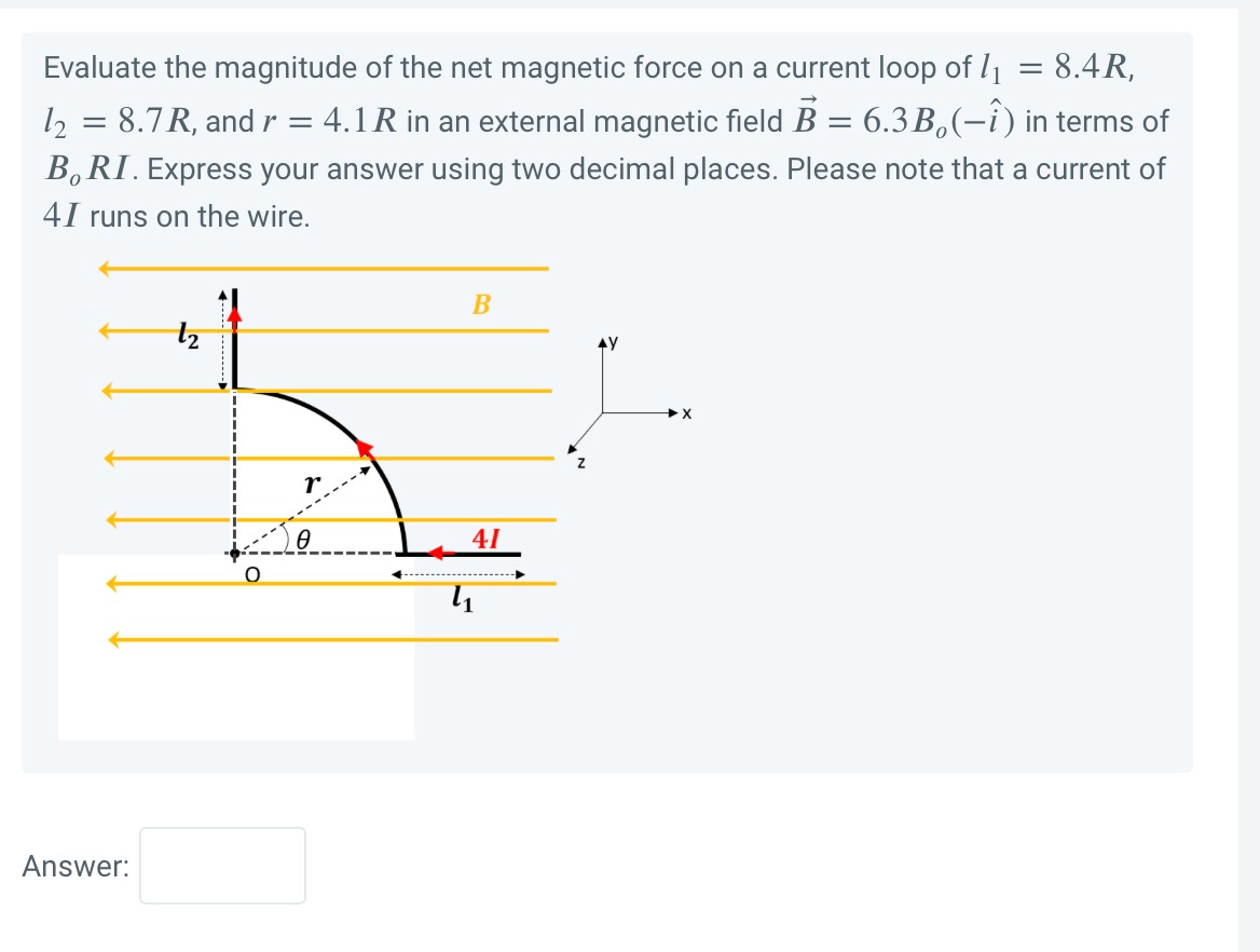 Solved Evaluate the magnitude of the net magnetic force on a | Chegg.com